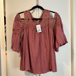 Indigo Rose NWT Peasant Lace Blouse Medium